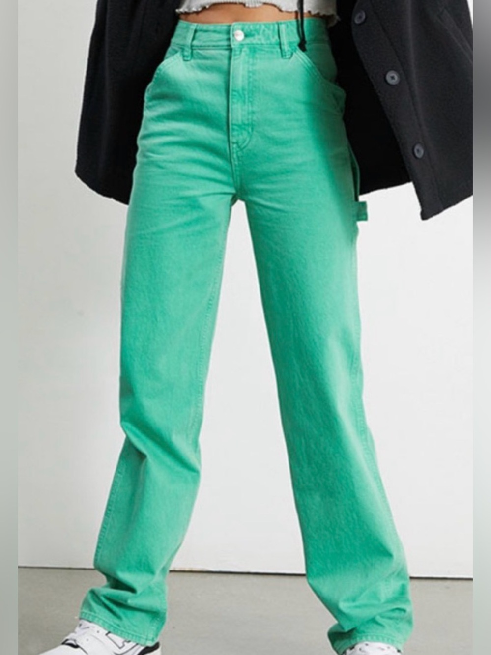 PacSun Green High-Rise Carpenter Jeans - Size 28
